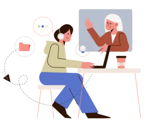 Client and realtor in a meeting