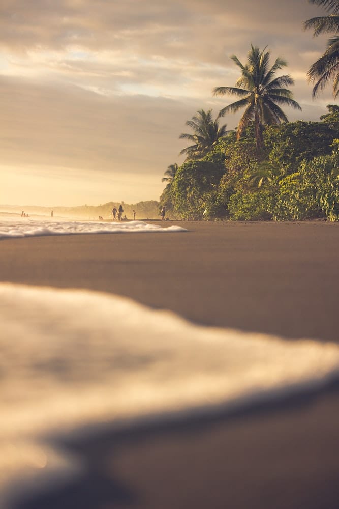 Costa Rica beach and the sunset