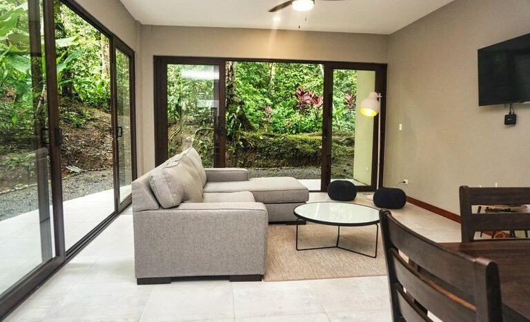 Living Room Recently Completed Condo in Manual Antonio for Sale